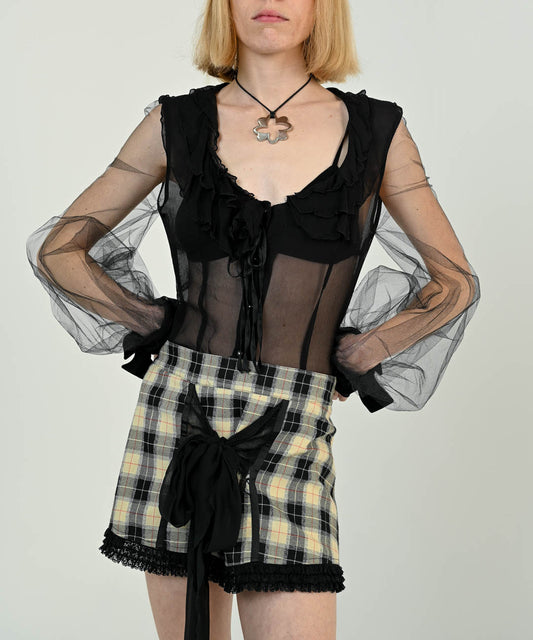Silk Organza Lantern Blouse