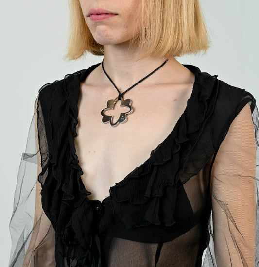 Silver Petal Necklace