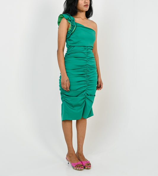 Emerald Ruffle Dress