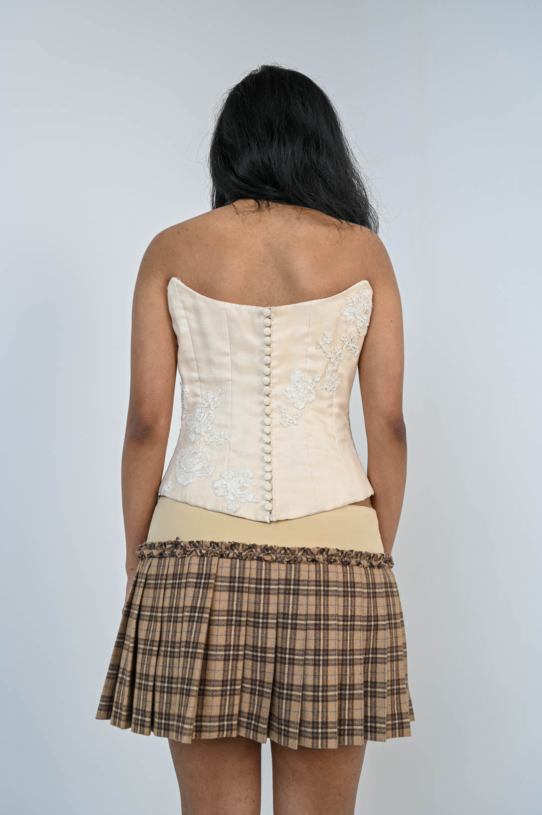 Ivory Embroidered Bustier