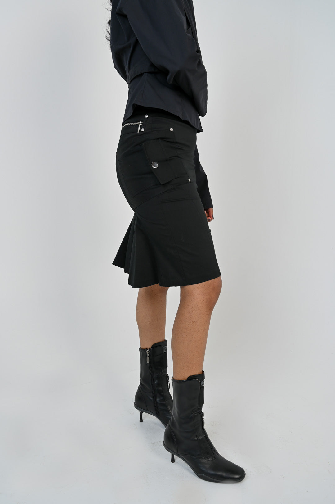 Jet Black Utility Skirt