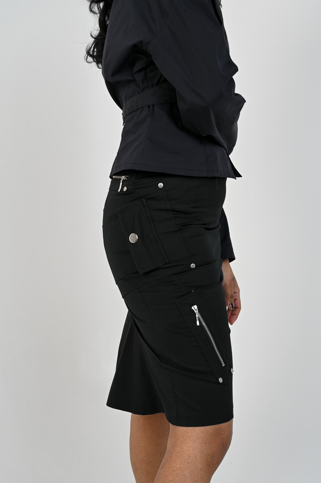 Jet Black Utility Skirt