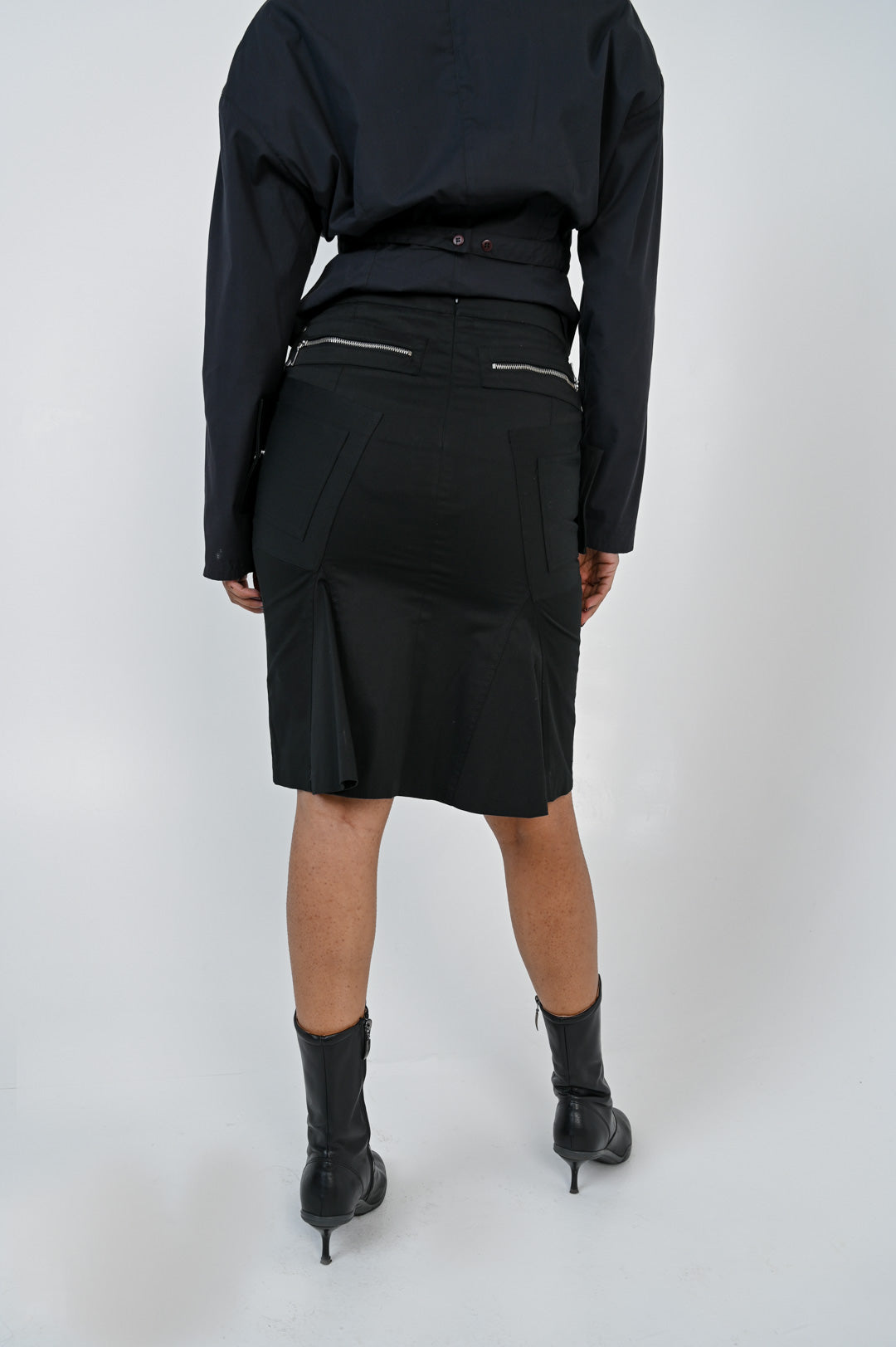 Jet Black Utility Skirt