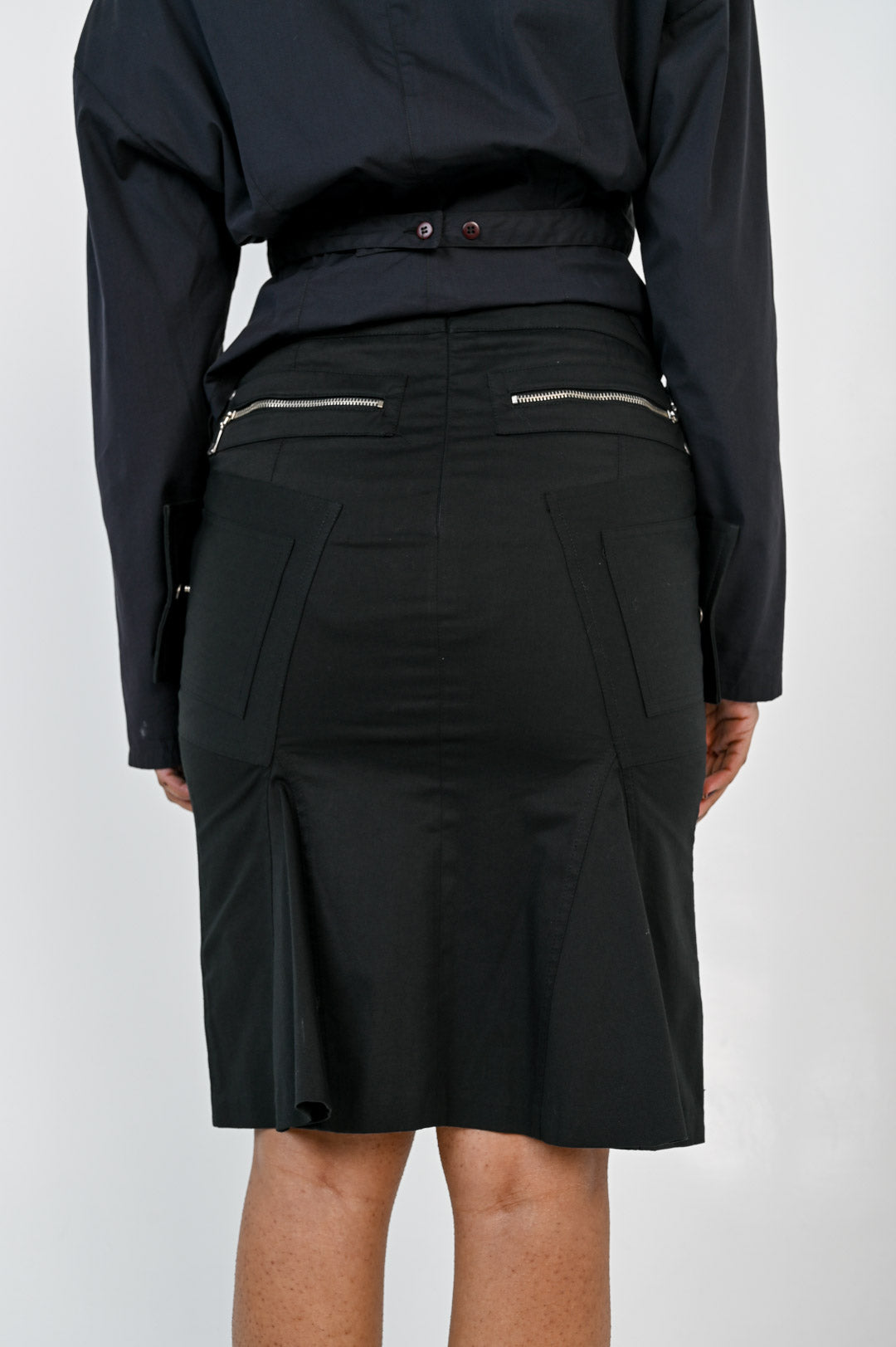 Jet Black Utility Skirt