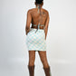 Versace Wool Check Skirt