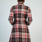 Bow Plaid Coat