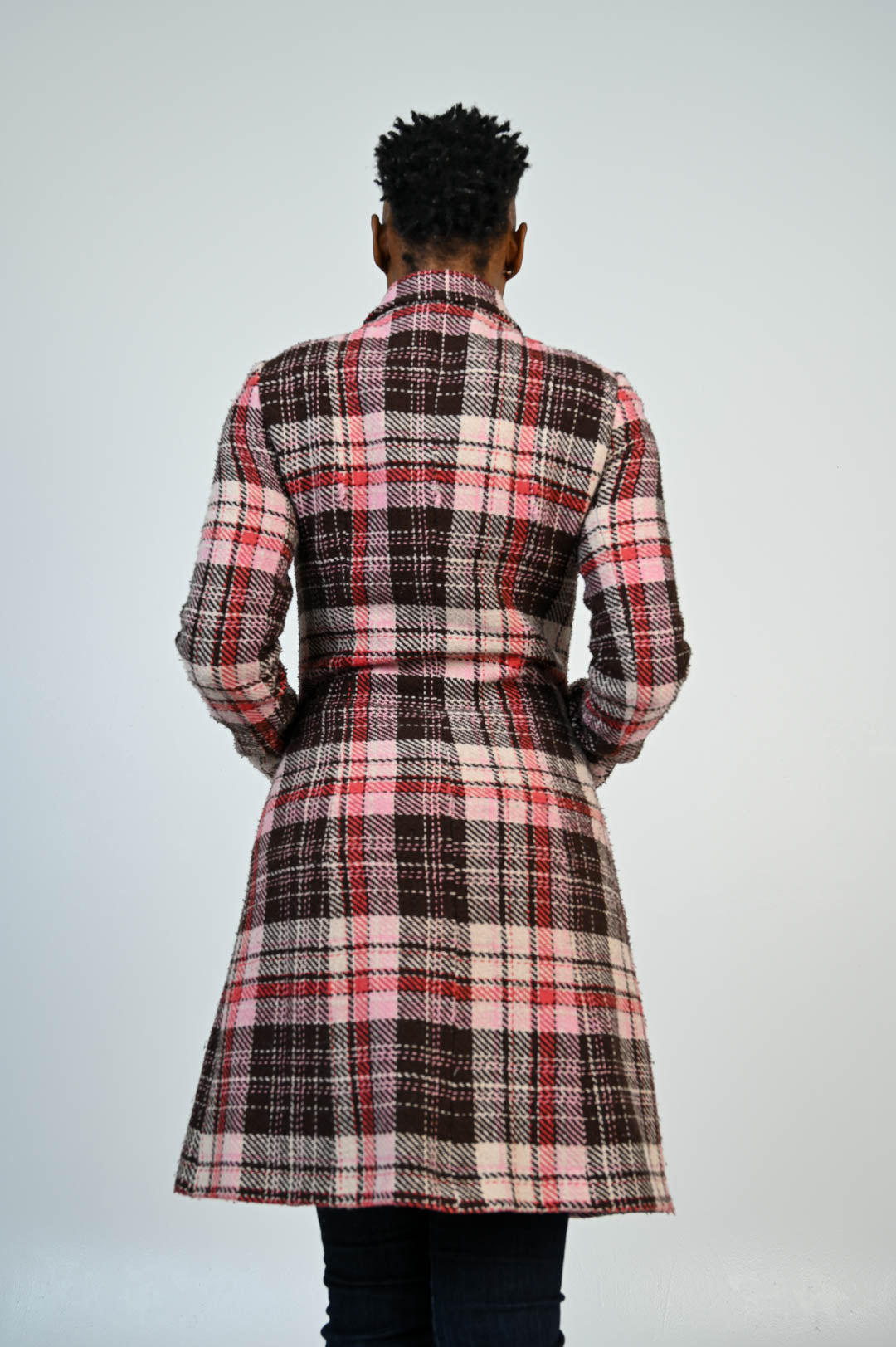 Bow Plaid Coat