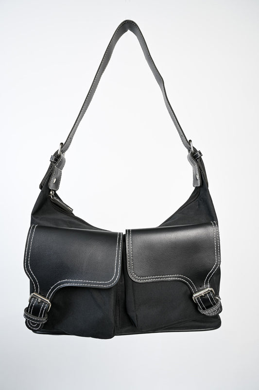 Inky Leather Pocket Bag