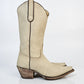 Ecru Leather Cowgirl Boot (37/38)