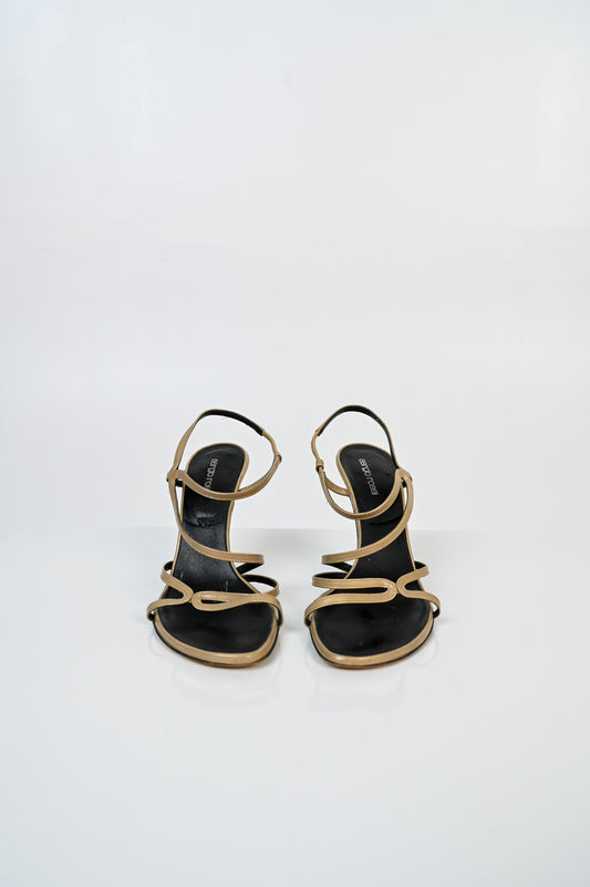 Sergio Rossi Hazelnut Wave Heels (38)