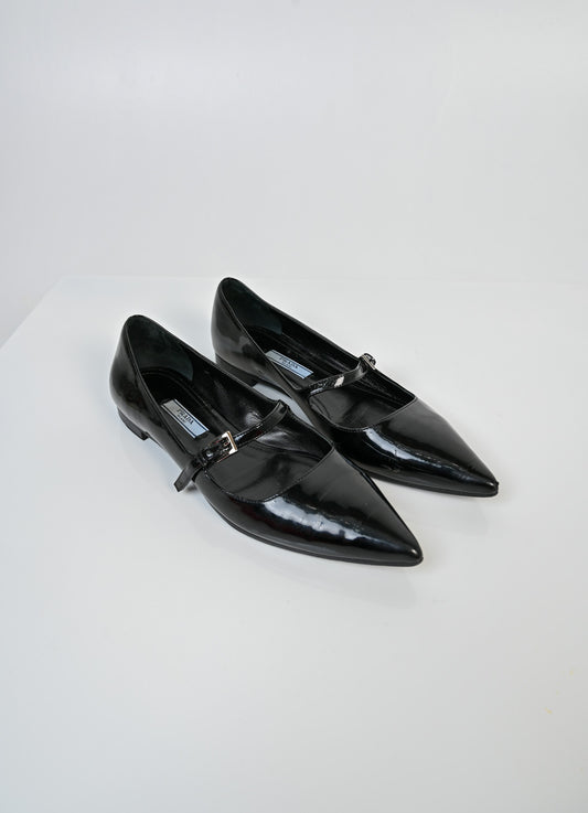 Prada Patent Leather Mary Janes (38)