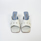 Ivory Leather Stitch Mules (42)