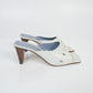 Ivory Leather Stitch Mules (42)