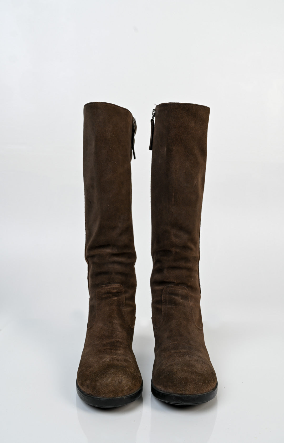 Prada Taupe Suede Boots (37)
