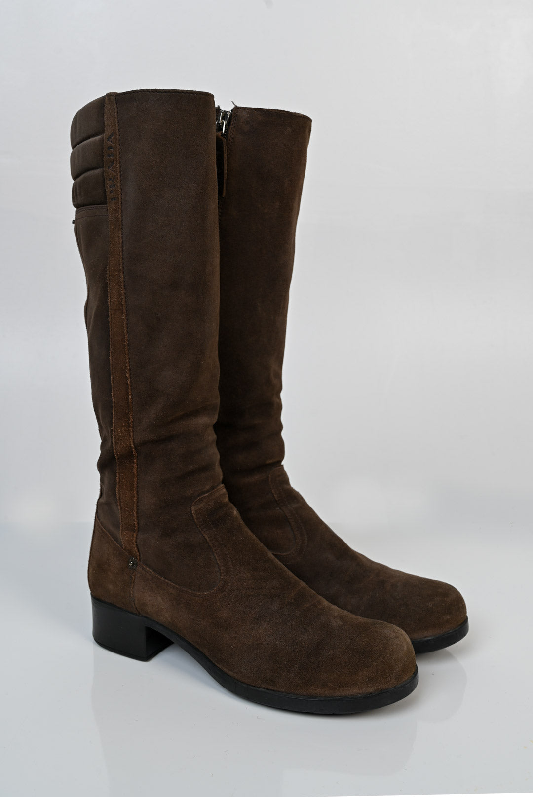 Prada Taupe Suede Boots (37)