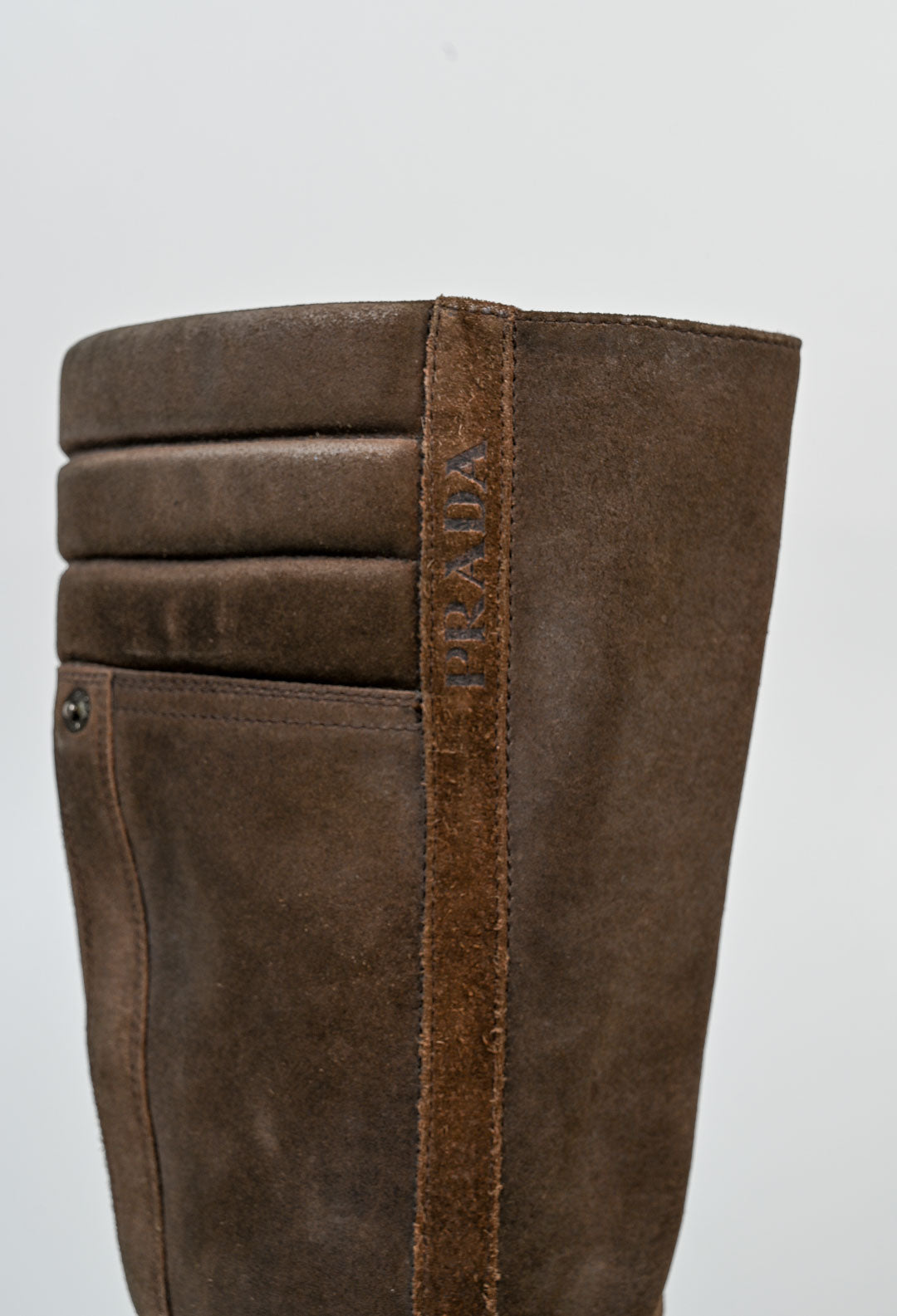 Prada Taupe Suede Boots (37)