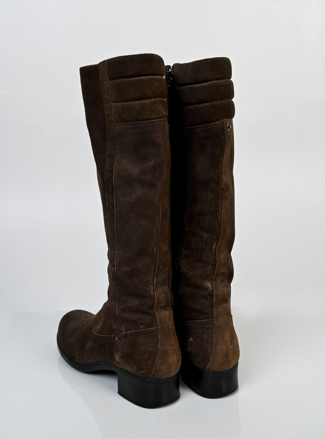 Prada Taupe Suede Boots (37)
