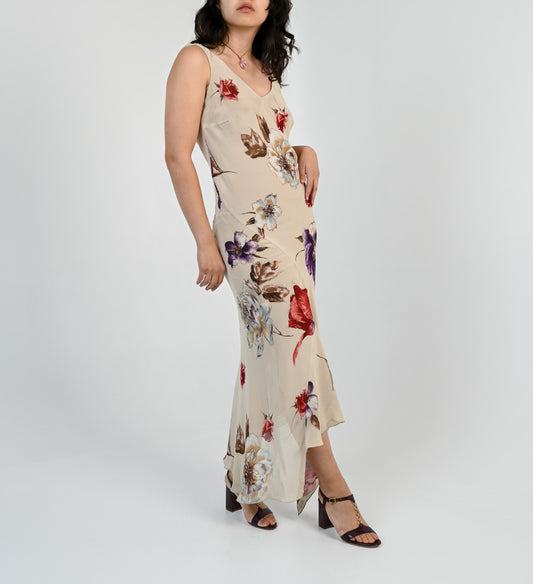 Beige Bouquet Dress