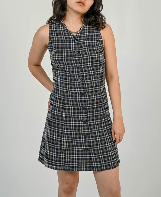 Midnight Plaid Dress