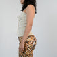 Sand Quilted Bustier Top