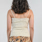 Sand Quilted Bustier Top