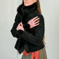 Suede Fur Trim Laced Jacket