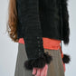 Suede Fur Trim Laced Jacket