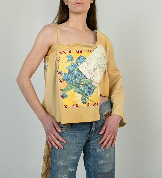 Van Gogh Carte Postale Leather Top