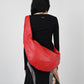 Cherry Leather Slouch Bag