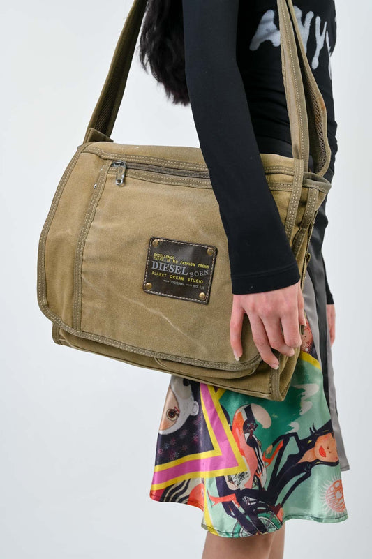 Diesel Canvas Messenger Bag