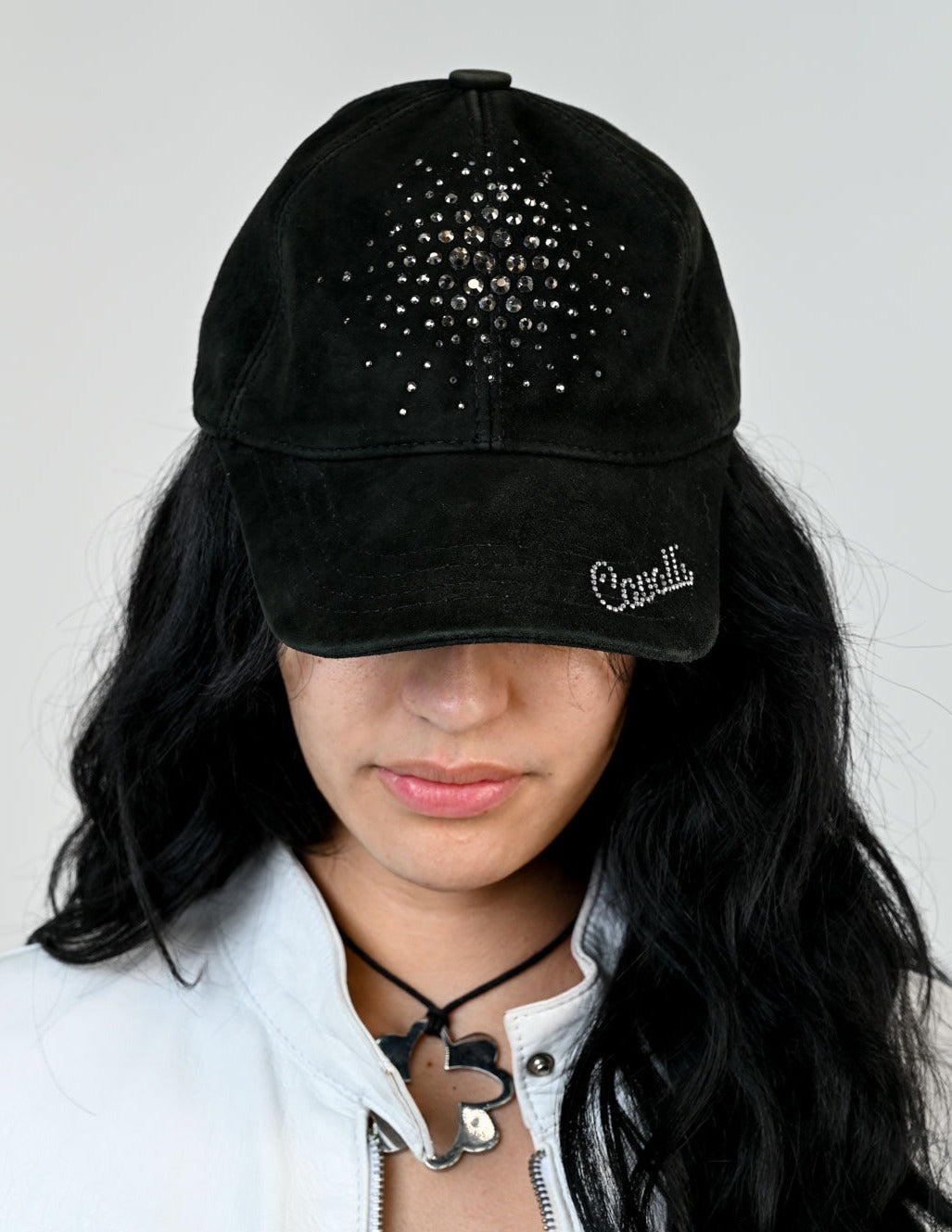 Suede Bedazzled Cap