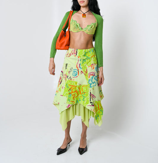 Scribble Handkerchief Skirt