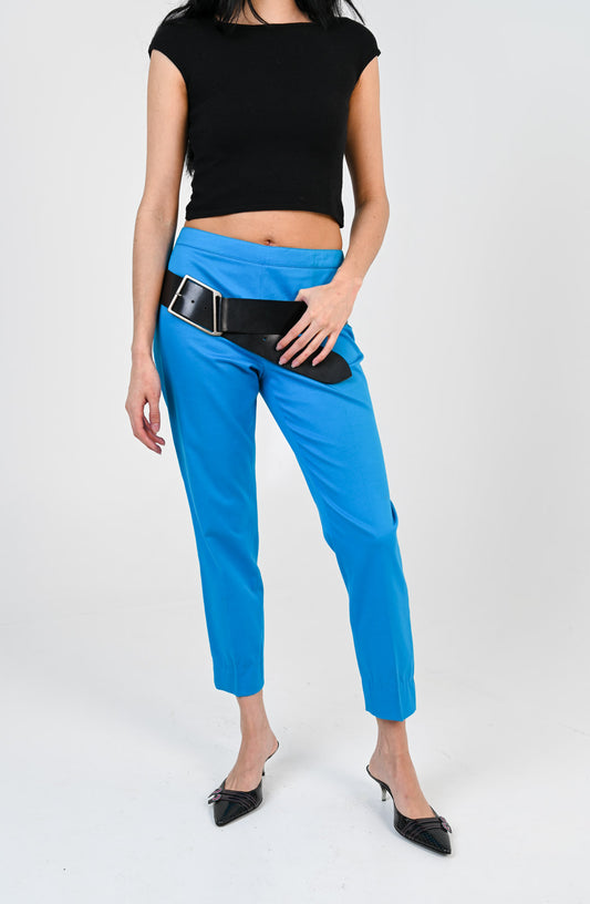 Noir Leather Asymmetrical Belt