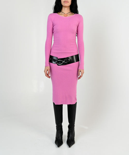 Rose Sweater-Knit Dress
