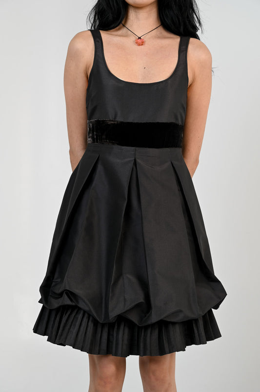 Silky Noir Party Dress