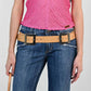 Double Buckle Leather Belt