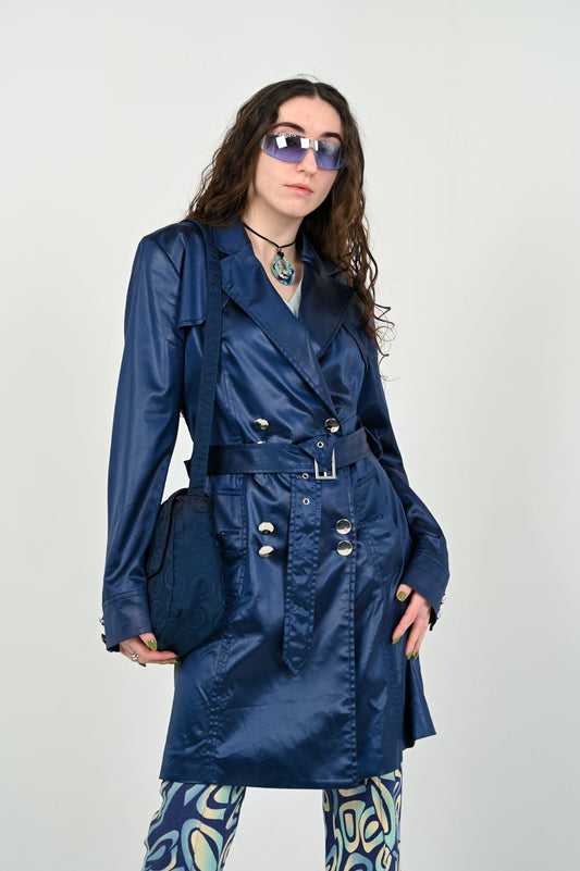 Versace Sapphire Trench Coat