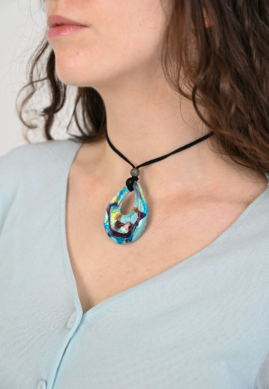 Murano Glass Drop Necklace