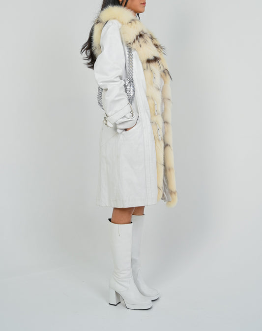 Arctic Fox Leather Coat