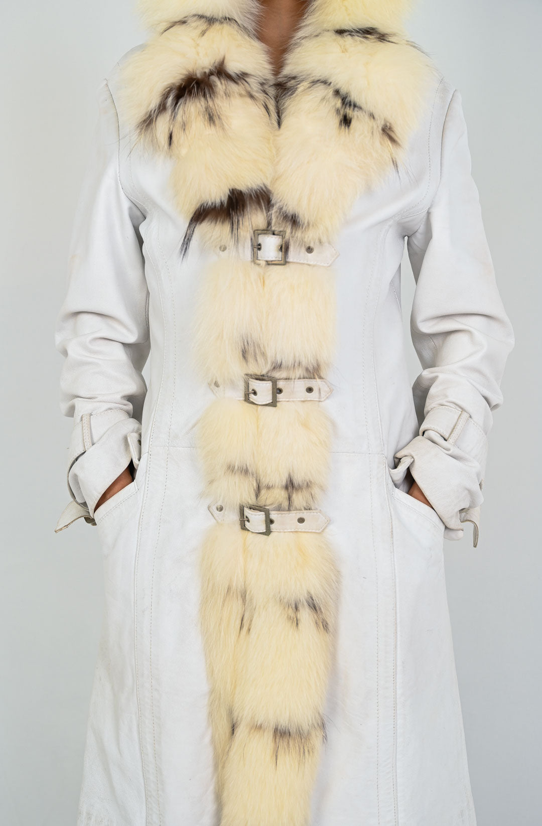 Arctic Fox Leather Coat