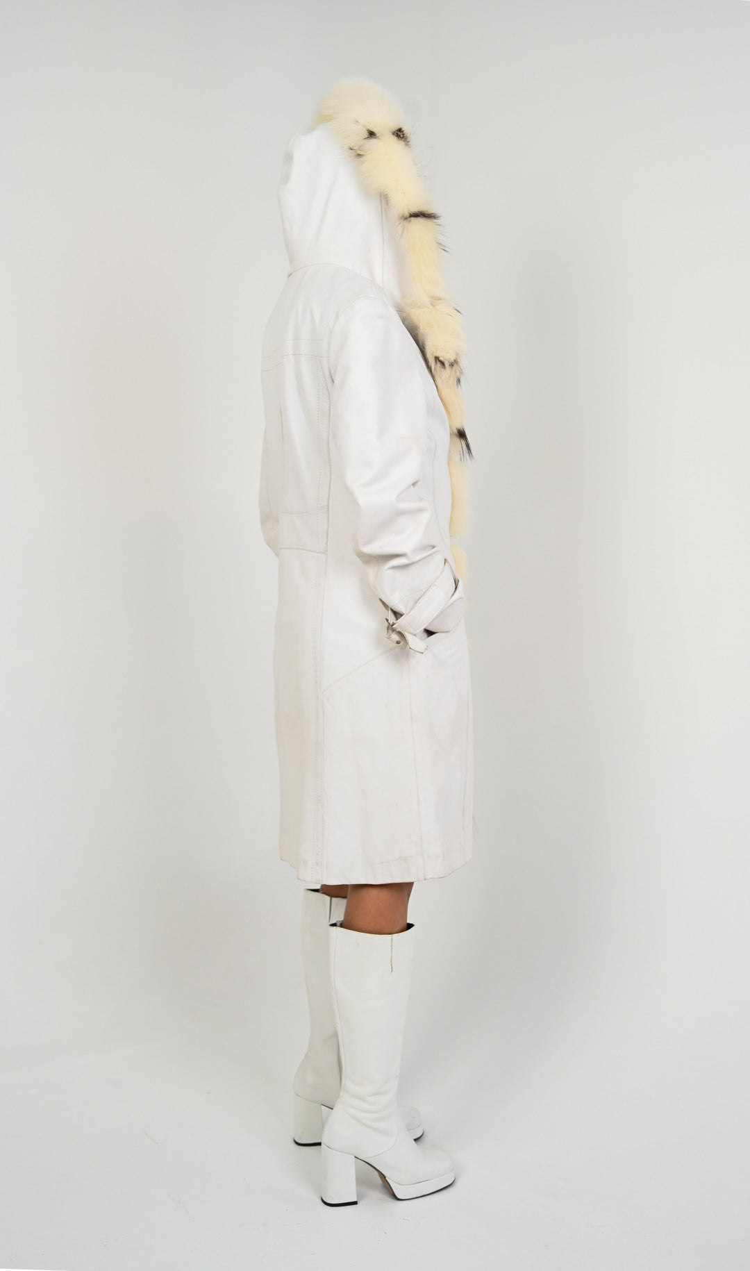 Arctic Fox Leather Coat
