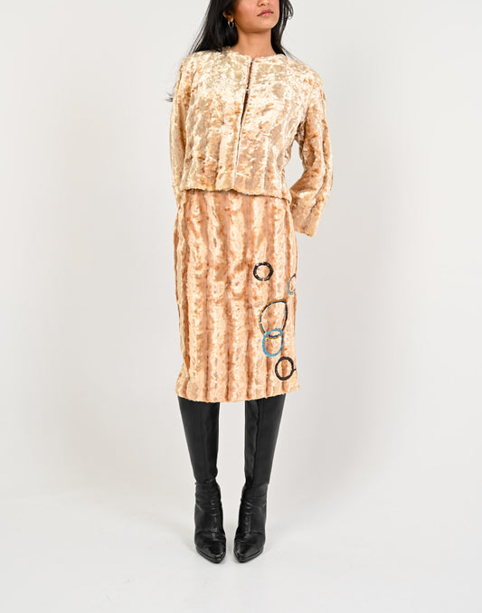 Miss Sixty Champagne Skirt Set