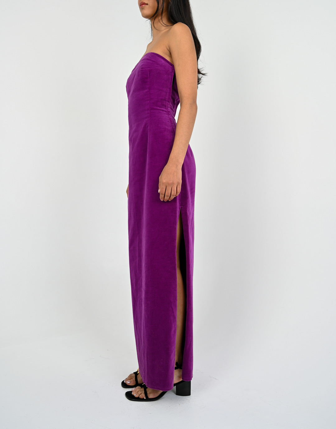 Viola Velvet Slit Dress