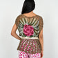 Moschino Crochet Rose Top