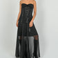 Noir Corset Laced Gown