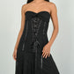 Noir Corset Laced Gown