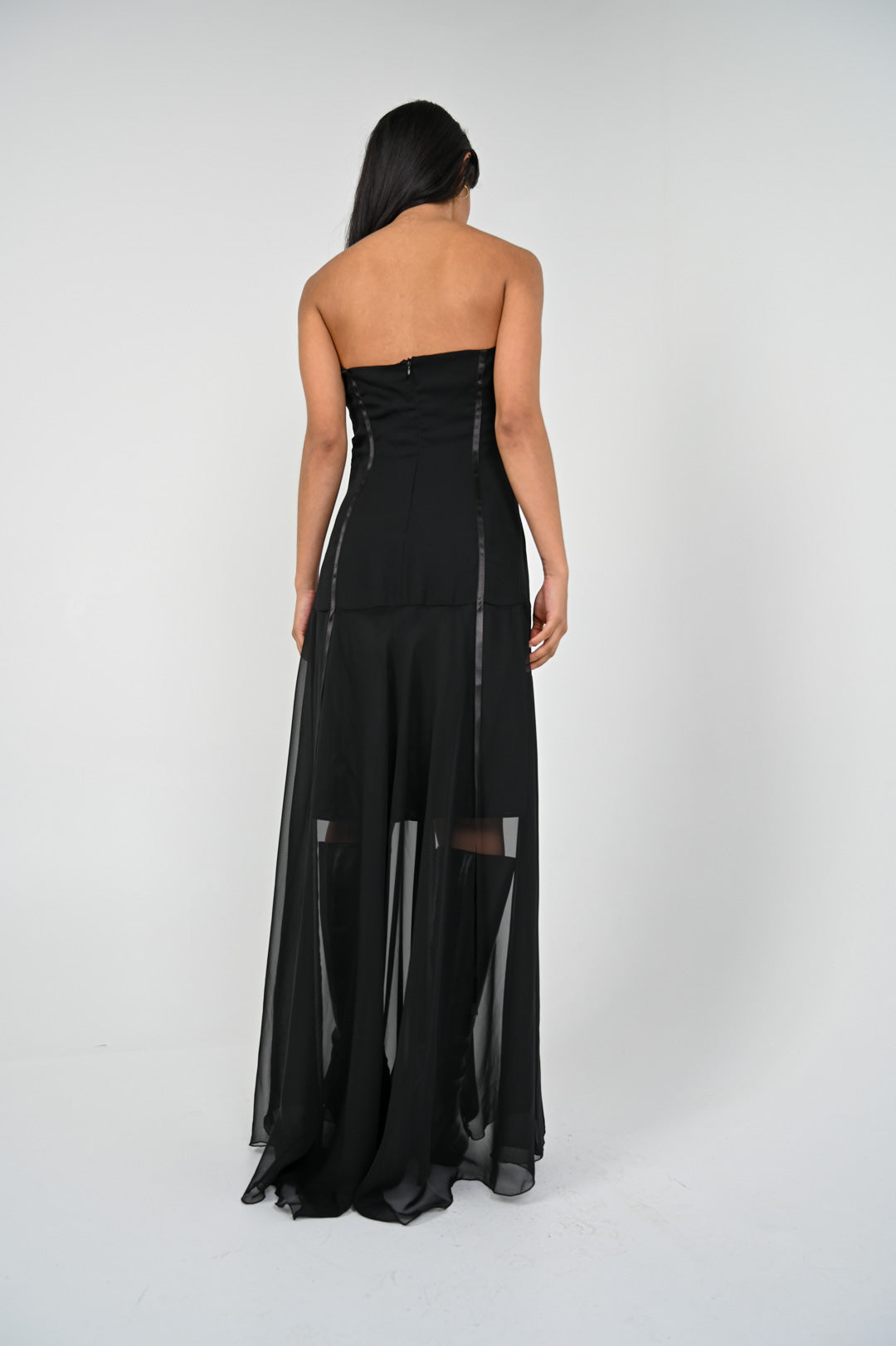 Noir Corset Laced Gown