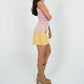 Blonde Leather Snake Skirt