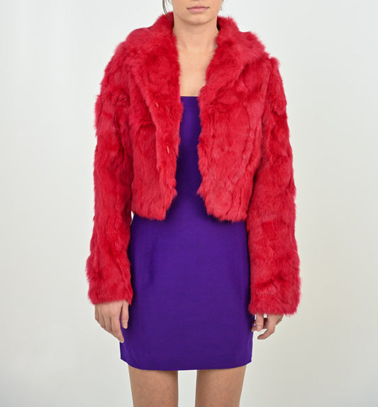 Ruby Rabbit Fur Jacket