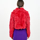 Ruby Rabbit Fur Jacket